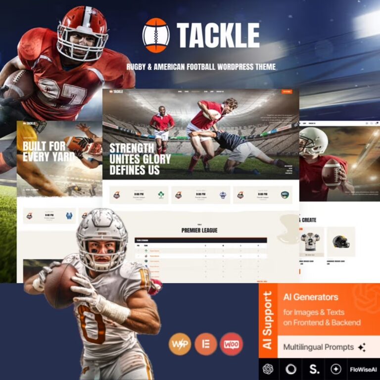 Tackle – Rugby & American Football WordPress Theme