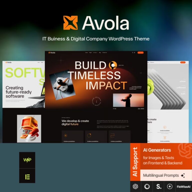 Avola – IT Buiness & Digital Company WordPress Theme