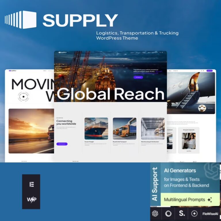 Supply – Logistics, Transportation & Trucking WordPress Theme