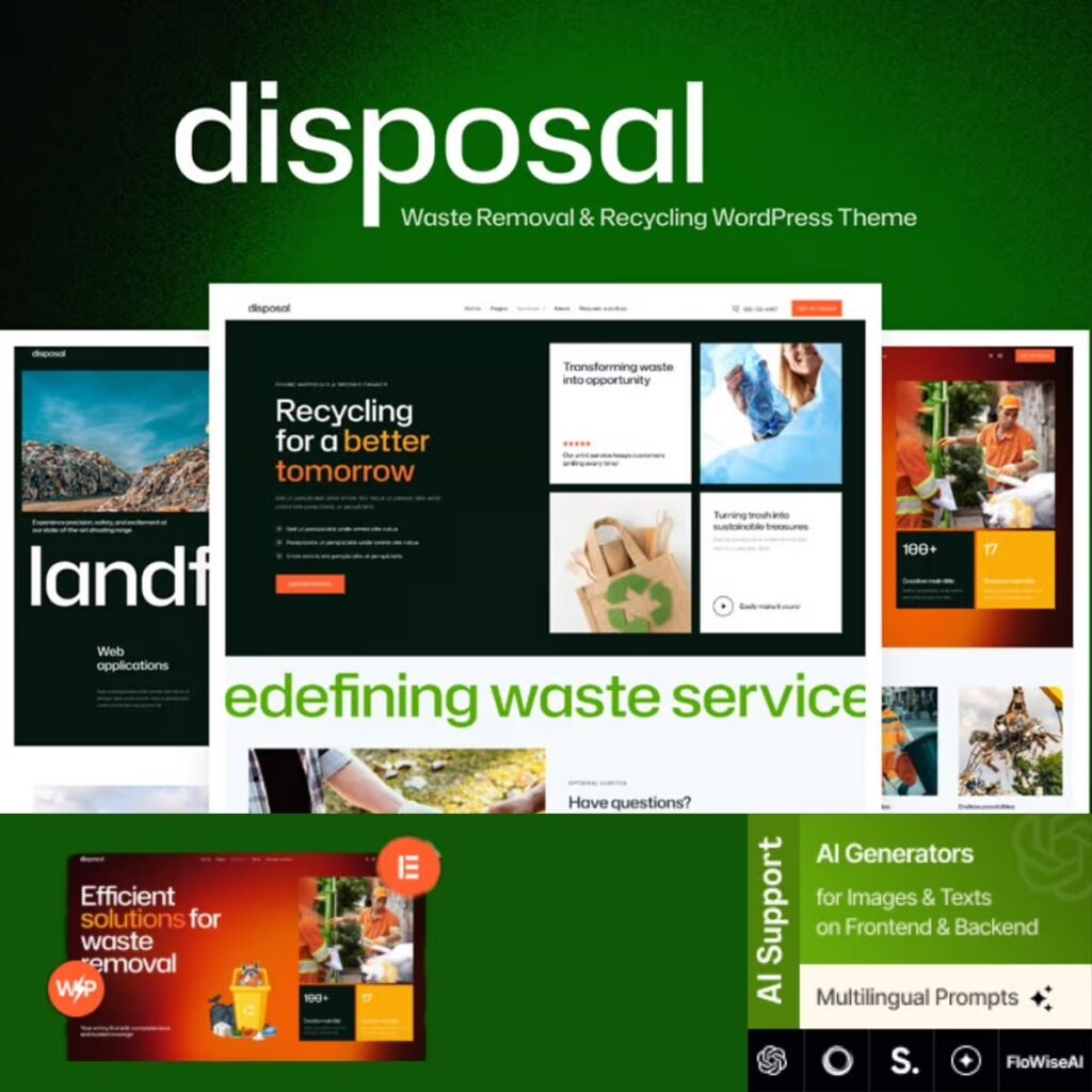 Disposal – Waste Removal & Recycling WordPress Theme