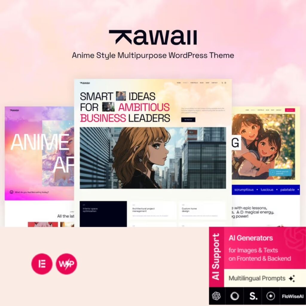 Kawaii – Anime Creative Original WordPress Theme