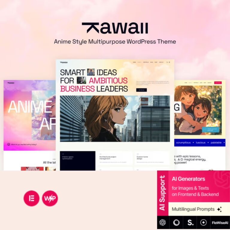 Kawaii – Anime Creative Original WordPress Theme