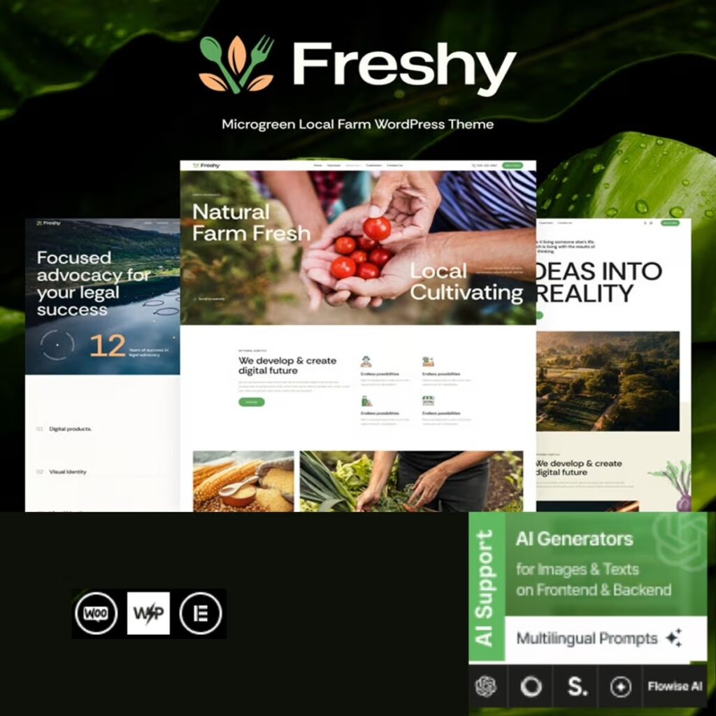 Freshy – Microgreen Local Farm WordPress Theme