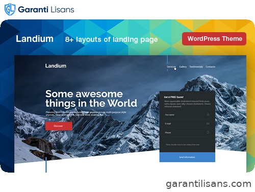 Landium – APP Landing Page WordPress