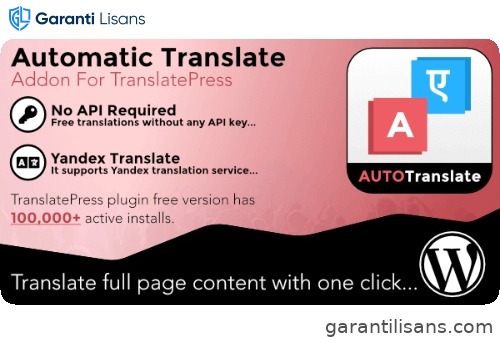 Automatic Translate Addon For TranslatePress Pro