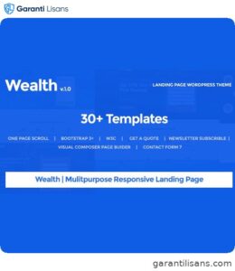 Wealth – Multi-Purpose Landing Page WordPress Theme