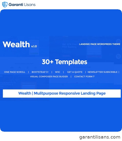 Wealth – Multi-Purpose Landing Page WordPress Theme